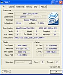Screenshot CPU-Z - maximální přetaktování Core 2 Duo E6700 při napětí 1.400 V