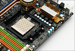 MSI K9A2 Platinum – okolí patice procesoru