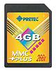 4GB paměťová karta Pretec MMC s rychlostí 266x
