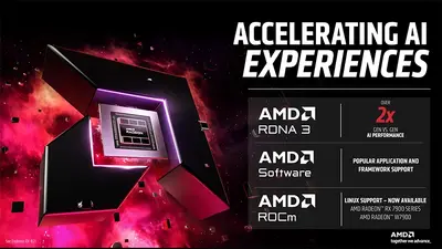 AMD také říká, že GPU jsou pro AI mnohem lepší než NPU, RX 7900 XT až 8× výkonnější