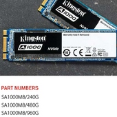 Kingston uvádí A1000: NVMe SSD za cenu blížící se SATA modelům