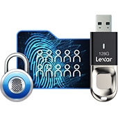 Lexar JumpDrive Fingerprint F35, USB klíčenka se čtečkou otisků prstů