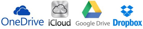 Cloudová úložiště - loga