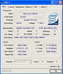Screenshot CPU-Z - max. přetaktování Core 2 Duo E6700 při napětí 1.350 V
