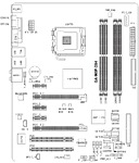 Gigabyte GA-965P-DS4 - Layout základní desky z manuálu