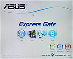 Express Gate - Úvodní obrazovka s výběrem akce