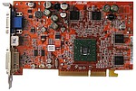 Asus Radeon 9600XT - Přední strana bez chladiče