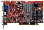 Asus Radeon 9600XT - Přední strana s chladičem