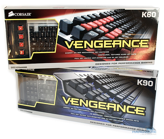Corsair Vengeance K60 a K90 - balení klávesnic