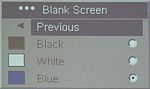 Main Menu >> Settings >> Blank Screen