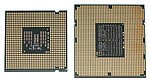 Porovnání procesorů Intel Core 2 Quad a Intel Core i7 (pohled na spodní stranu procesorů)