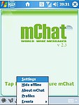 mChat - menu